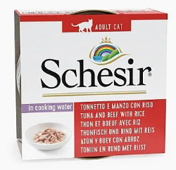 שזיר -Schesir מעדן פילה בקר עם טונה באורז מוקרם לחתול