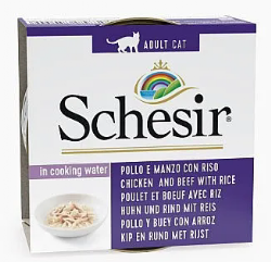 שזיר רצועות פילה בקר ועוף באורז מוקרם Schesir