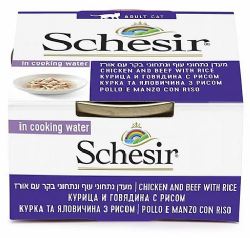 שזיר רצועות פילה בקר ועוף באורז מוקרם Schesir