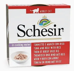 שזיר -Schesir מעדן פילה בקר עם טונה באורז מוקרם לחתול