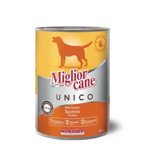 שימורים לכלב, Migliorcane Unico פטה הודו 400 גר'