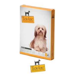 Tick-tac קולר נגד קרציות, לכלבים עד 10 ק"ג. צבע: שחור, קרם