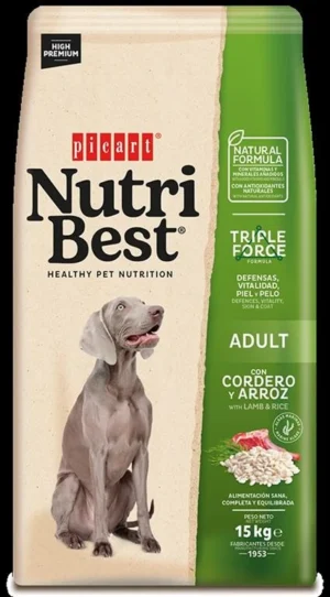 Nutribest, מזון לכלב כבש ואורז 15 ק"ג