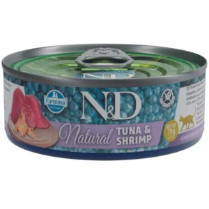 ND נטורל מעדן טונה ושרימפס חתול 70 גר'