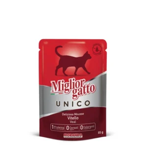 שימורים לחתול,Morando UNICO, בטעם עגל 85 גר'