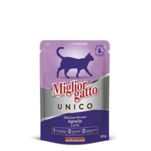 שימורים לחתול,Morando UNICO, בטעם כבש 85 גר'