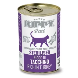 KIPPY שימורי פטה לחתול בטעם סטרייליז הודו 400 גרם
