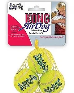 Kong AirDog Squeakair Ball בגודל XS- שלושה באריזה