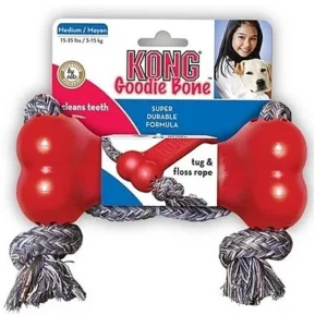 KONG Goodie Bone עם חבל XS