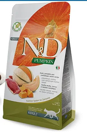 N&D חתול בוגר ברווז ומלון 1.5 ק"ג