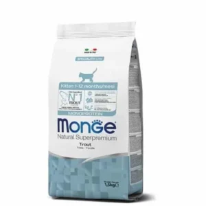 MONGE מונג גורים מזון יבש לחתולים בטעם פורל 1.5 ק"ג
