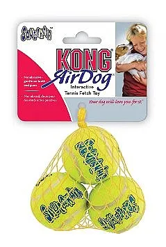 Kong AirDog Squeakair Ball בגודל XS- שלושה באריזה