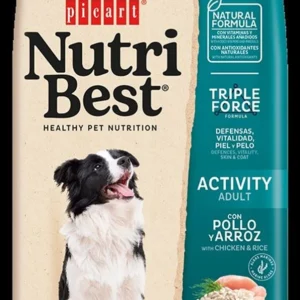 Nutribest נוטריבסט 15 ק"ג מזון יבש לכלבים בוגרים פעילים (אקטיבטי)