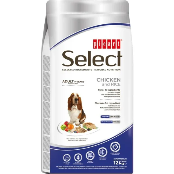 Select Menu סלקט מניו 12 ק"ג מזון יבש לכלבים מבוגרים (סניור)