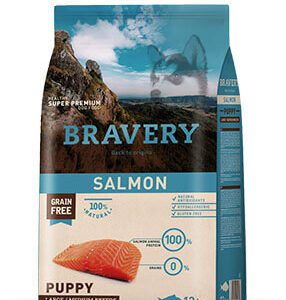 ברייברי סלמון לגורים מזון היפואלרגני 12 ק"ג Bravery