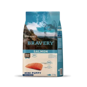 ברייברי סלמון מזון היפואלרגני לגורי כלבים מגזע קטן 2 ק"ג