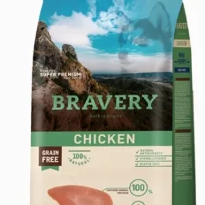 ברייברי עוף מזון היפואלרגני לגורי כלבים מגזע קטן 7 ק"ג Bravery