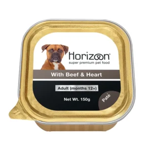 הורייזן מעדן בקר ולבבות לכלב בוגר במרקם פטה