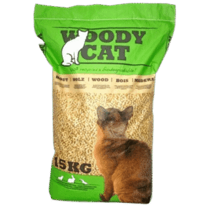 וודי קט, שק 15 ק"ג מצע נסורת דחוסה טבעי לחתולים