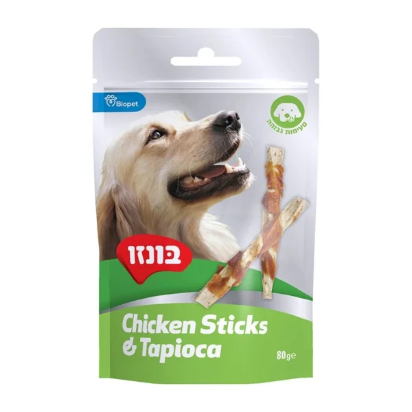 חטיף בונזו סטיקים עם עוף וטפיוקה 80 גרם
