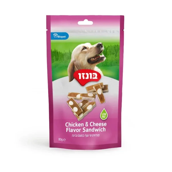 חטיף בונזו סנדוויצ'וני עוף בטעם גבינה 80