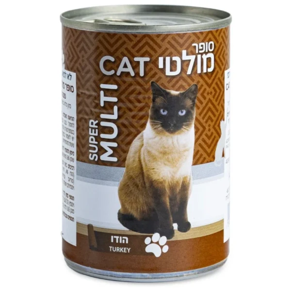 מולטיקט סופר חתול בטעם הודו 400 גר