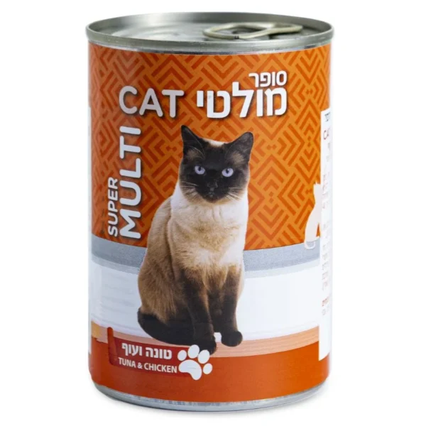 מולטיקט סופר חתול בטעם טונה ועוף 400 גר