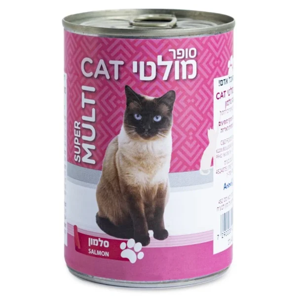 מולטיקט סופר חתול בטעם סלמון 400 גר