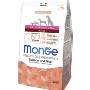 מונג' אקסטרה סמול בוגר לכלבים מגזע זעיר סלמון 2.5 ק"ג
