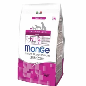 מונג' אקסטרה סמול בוגר לכלבים מגזע זעיר עוף 3 ק"ג