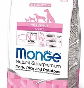 מונג' כלב בוגר חזיר, אורז ותפו"א 12 ק"ג