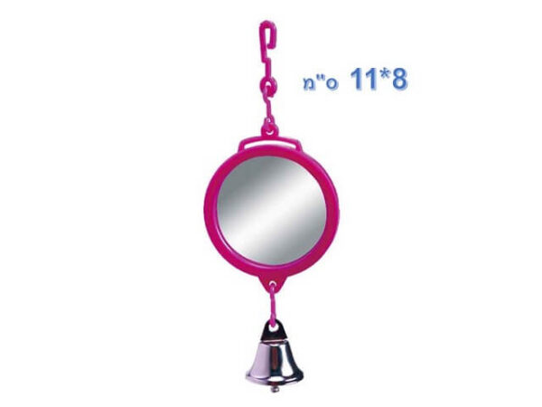 מראה עגולה עם פעמון לציפור 01669