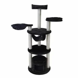 מתקן גירוד PS419 בצבע שחור 3 קומות 50*50*145