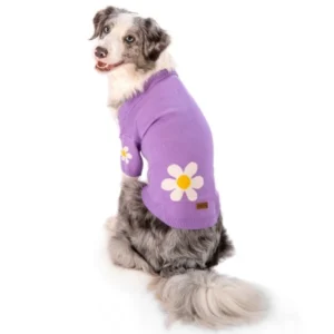 סוודר לילך פרחים