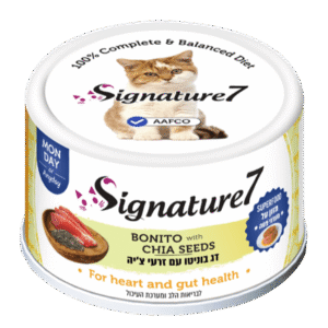 סיגנצ'יר7 דג בוניטו עם זרעי צי'ה מעדני פטה לחתולים 80 גרם