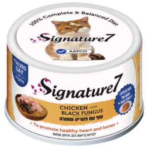 סיגנצ'יר7 עוף עם פטריה שחורה מעדני פטה לחתולים 80 גרם