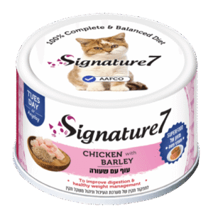 סיגנצ'יר7 עוף עם שעורה מעדני פטה 80 גרם לחתולים