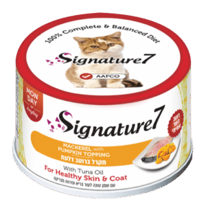סיגנצ'ר7 מקרל ברוטב דלעת שימורים לחתולים 70 גרם