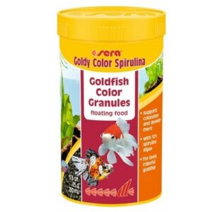 סרה גולדי קולור ספירולינה 250 מ"ל מזון לדגי זהב גדולים