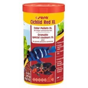 סרה ציקליד אדום XL מזון לדגים 1000 מ"ל