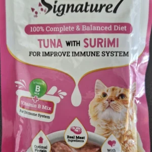 פאוץ' SIGNATURE 7 בטעם טונה וסורימי לחתול