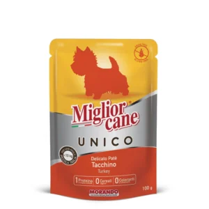 פאוץ' לכלב, Migliorcane Unico פטה הודו 100 גר'