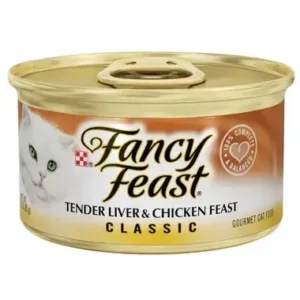 פנסי פיסט מזון לח ומלא לחתול כבד ועוף 85 גרם