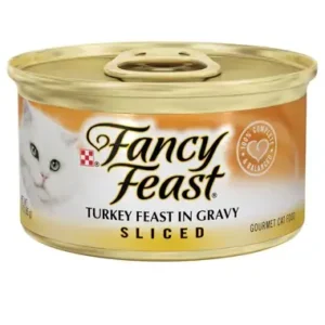 פנסי פיסט מזון לח ומלא לחתול נתחי הודו 85 גרם