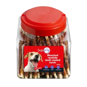 צנצנת חטיף עור מצופה ברווז 900 גרם