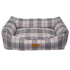 ריבוס מיטת דניש לכלב לבן L