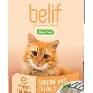 שימור בליף סרדין לחתול בוגר 400 גרם Belif