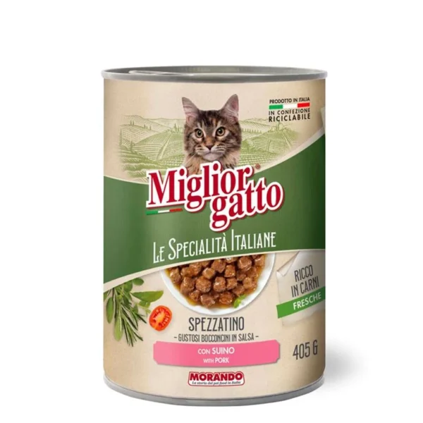 שימורים לחתול, Le Specialita Italiana, נתחים בטעם חזיר 405 גר'