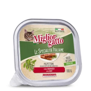 שימורים לחתול, Le Specialita Italiana, פטה בטעם בקר 100 גר'