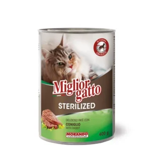 שימורים לחתול מסורס,Migliorgatto, פטה בטעם ארנבת 400 גר'